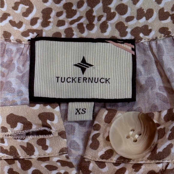 Women’s TUCKERNUCK leopard print cotton blouse- Size XS - Picture 3 of 8